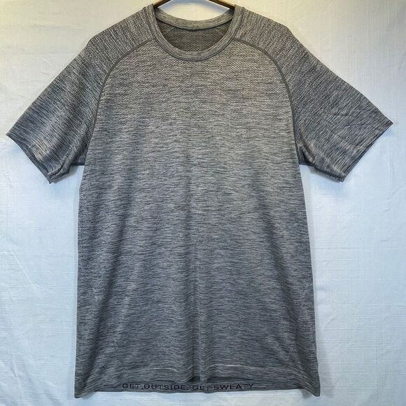 Lululemon Gray Metal Vent Tech Athletic Performance Short Sleeve T-Shirt Medium - Picture 1 of 8